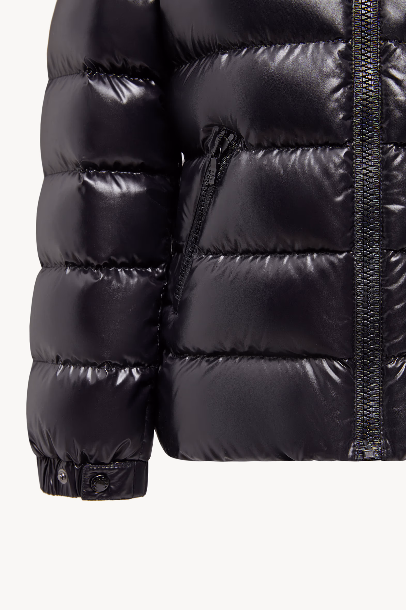 Badyf Hooded Faux Fur-Trimmed Down Jacket Girl Black Moncler 6